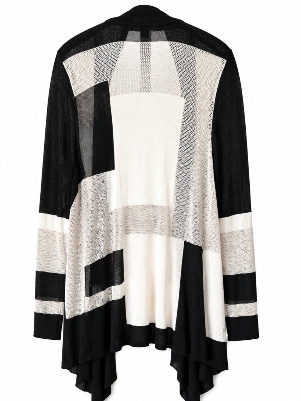 INC INTERNATIONAL CONCEPTS Colorblock Waterfall Open Front Cardigan Size MP - Picture 3 of 9